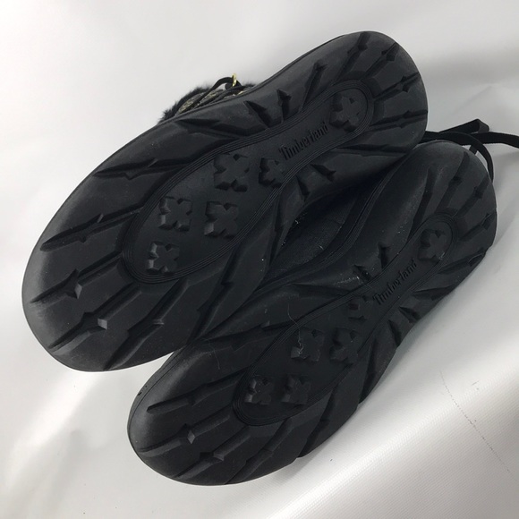 Timberland black and gold warm fur boots size 7 M - Picture 3 of 6